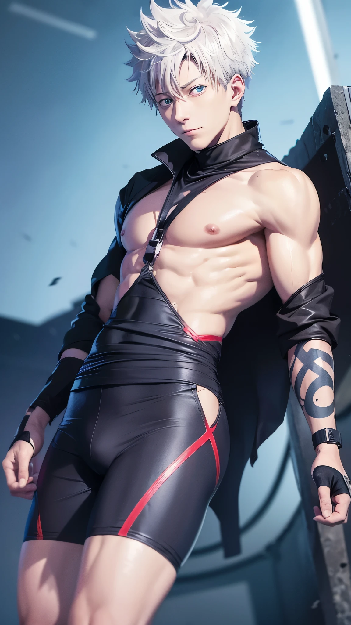 anime jujutsu kaisen、gojo Satoru、blue eyes,