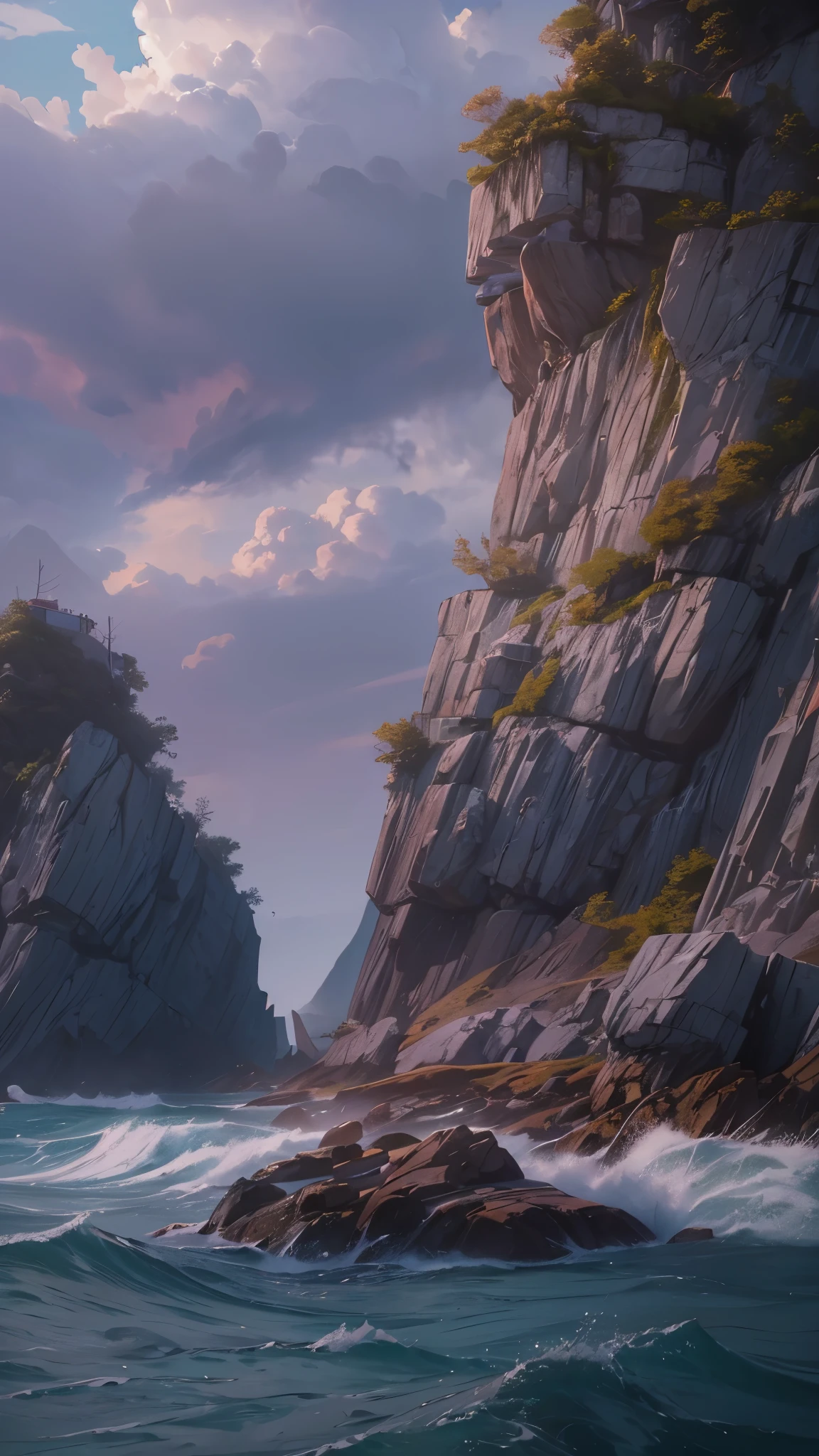 A 20 year old girl with short blonde hair standing alone on a small island in the sea, serene ocean waves, overcast sky, peaceful atmosphere, photorealistic, highly detailed, 8K, (best quality,4k,8k,highres,masterpiece:1.2),ultra-detailed,(realistic,photorealistic,photo-realistic:1.37),HDR,UHD,studio lighting,ultra-fine painting,sharp focus,physically-based rendering,extreme detail description,professional,vivid colors,bokeh