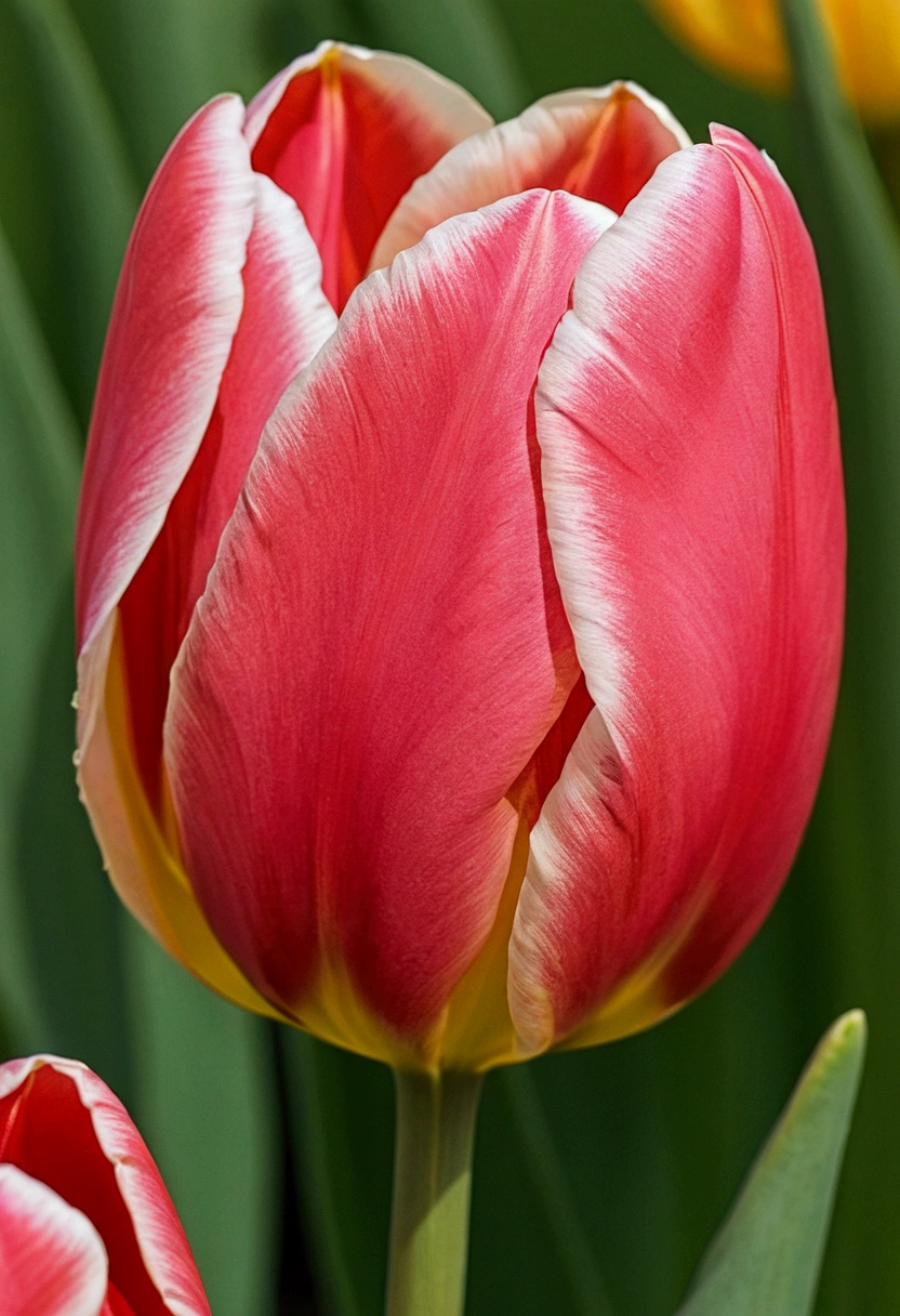 simple tulip flower in the style of watercolor