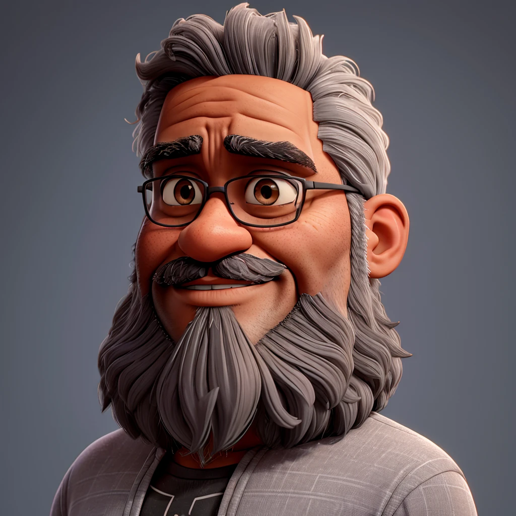 Black man with beard and gray hair
