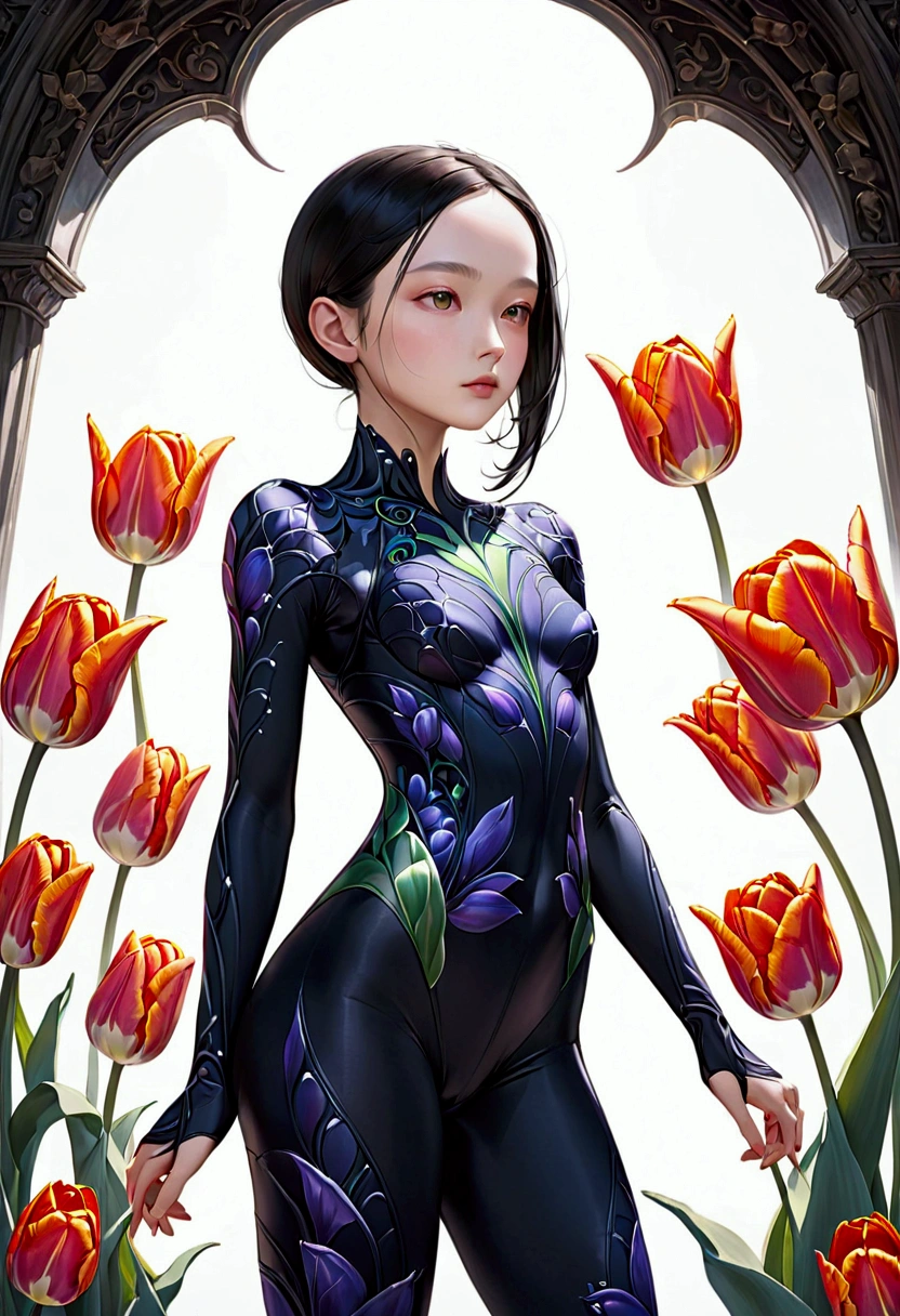 tulip alien with tulip designed  jumpsuits