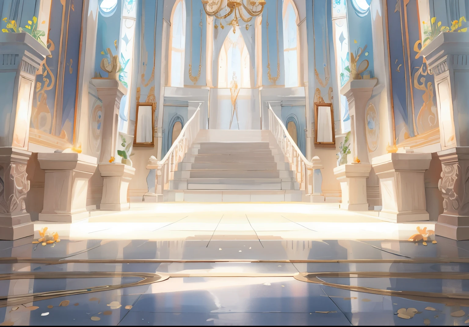 luxurious,warm color,Light,The End,kudos,Hall,steam,punk,Cartoon,Simple picture,Exquisite picture,Hand Painted