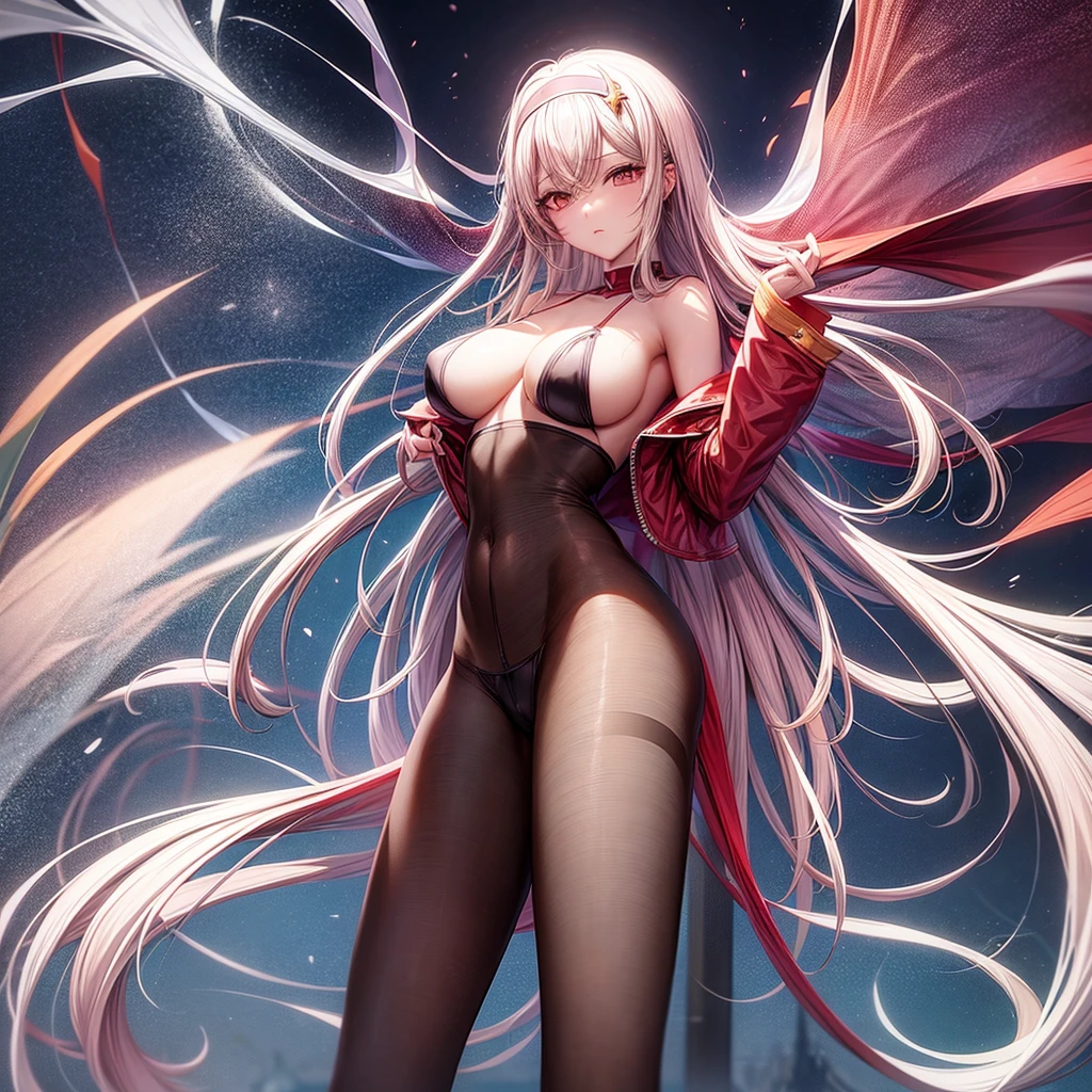Zero two, transparent pantyhose, only in bra