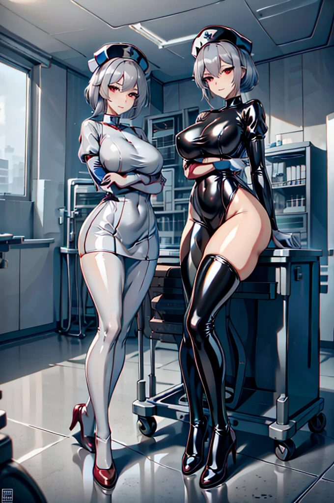 nurse uniform,hospital, latex nurse suit,nurses,busty,elbow gloves,labcoat,grey hair woman,red eyes , gigantic ,medical instruments,asian nurse,two nurses,speculum,examination room,oversize ,big ass ,strap on, lay on table ,legs spreaded,giving birth,gyno chair , dentist,Milf,latex,black uniform,oversize breasts
