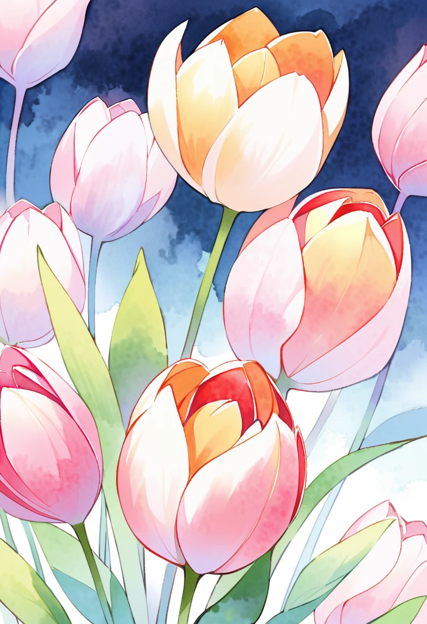 (best quality, high resolution, Watercolor Tulip