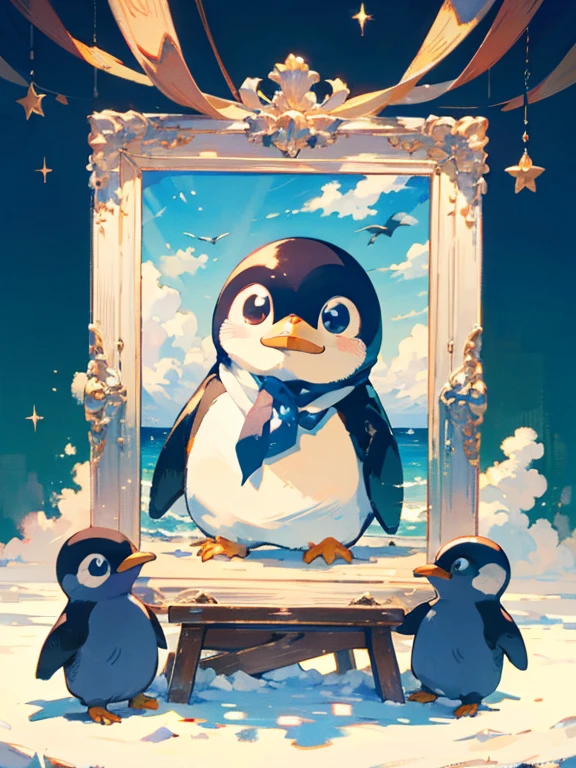 high quality, 最high quality, High resolution, masterpiece, 最高masterpiece, 8k, Cute Penguins