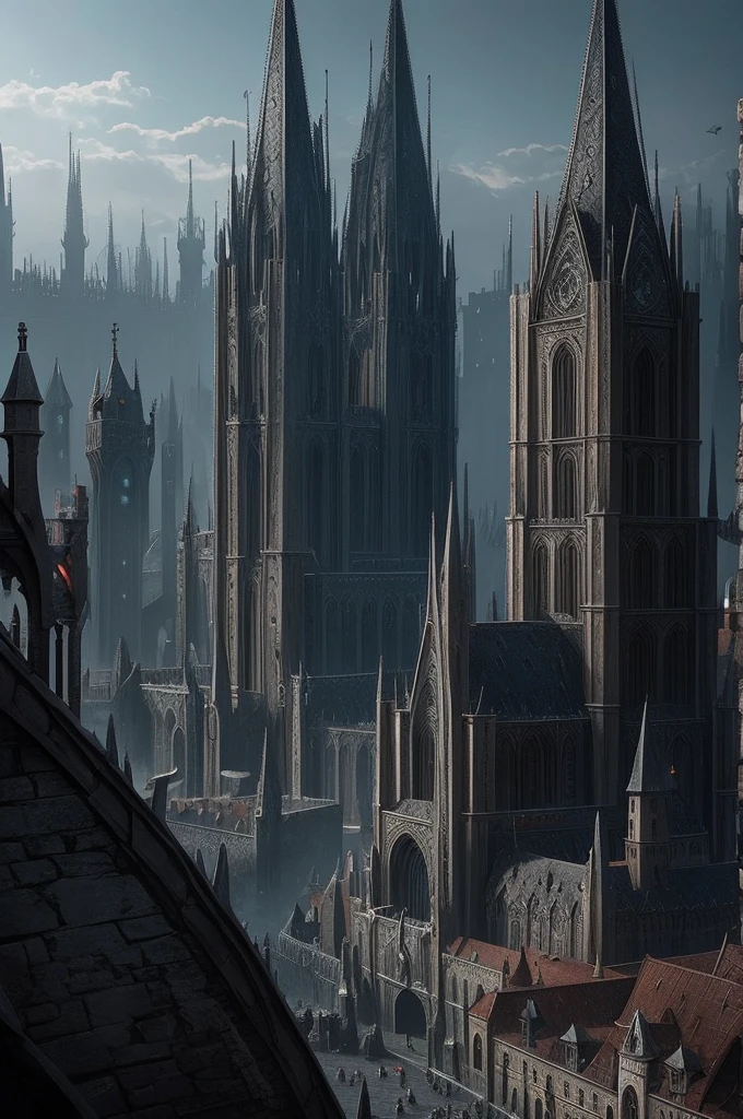 The silver-covered city, dark fantasy, blood, Middle Ages