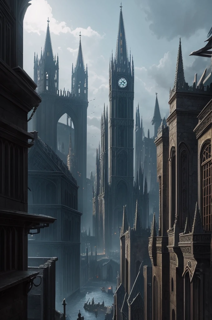 The silver-covered city, dark fantasy, blood, Middle Ages