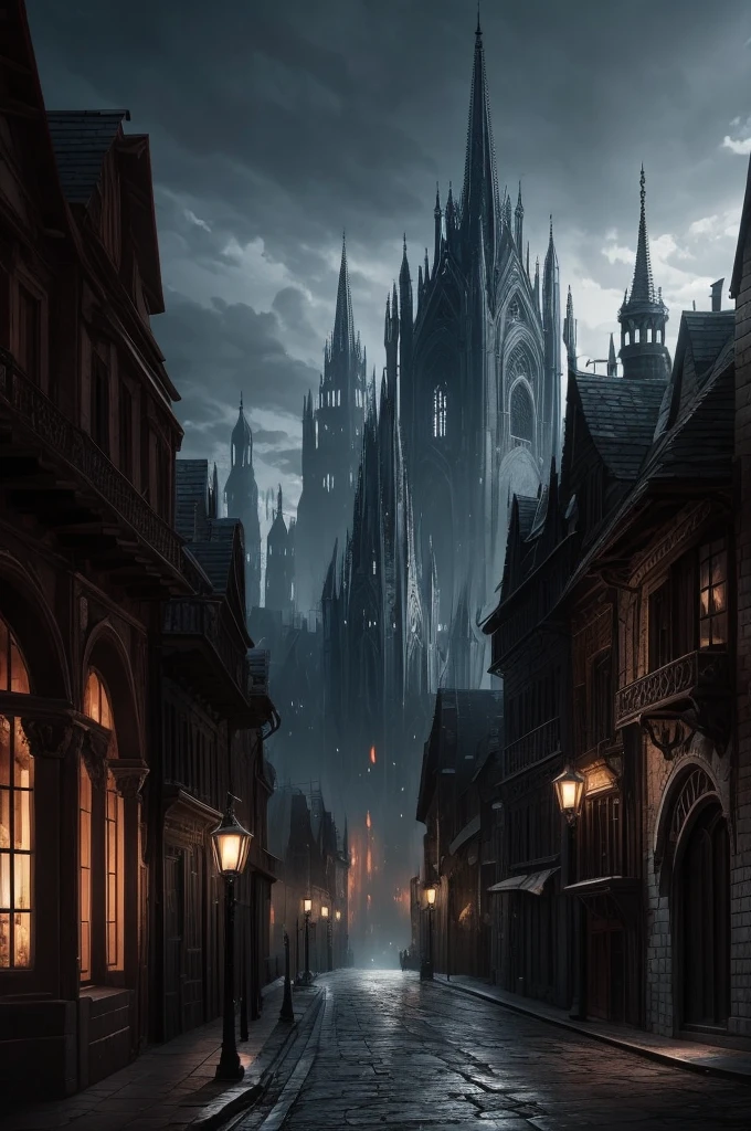 The silver-covered city, dark fantasy, blood, Middle Ages
