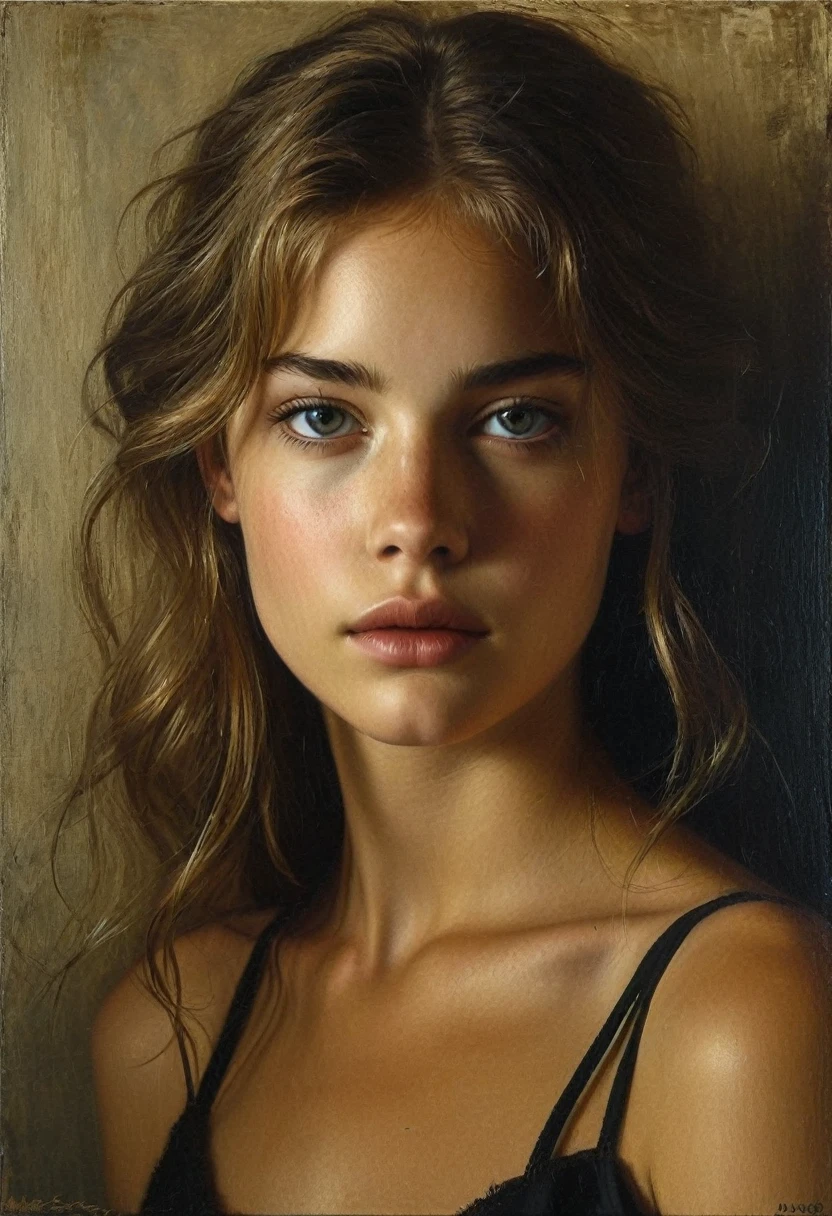reserved teenage girl - creepypasta.  in the style of Andrew Wyeth. Mark Demsteder. Niko Anttila. Pinot Daeni, a mysterious modern vintage. perfect body anatomy. Beautiful face and look. style
