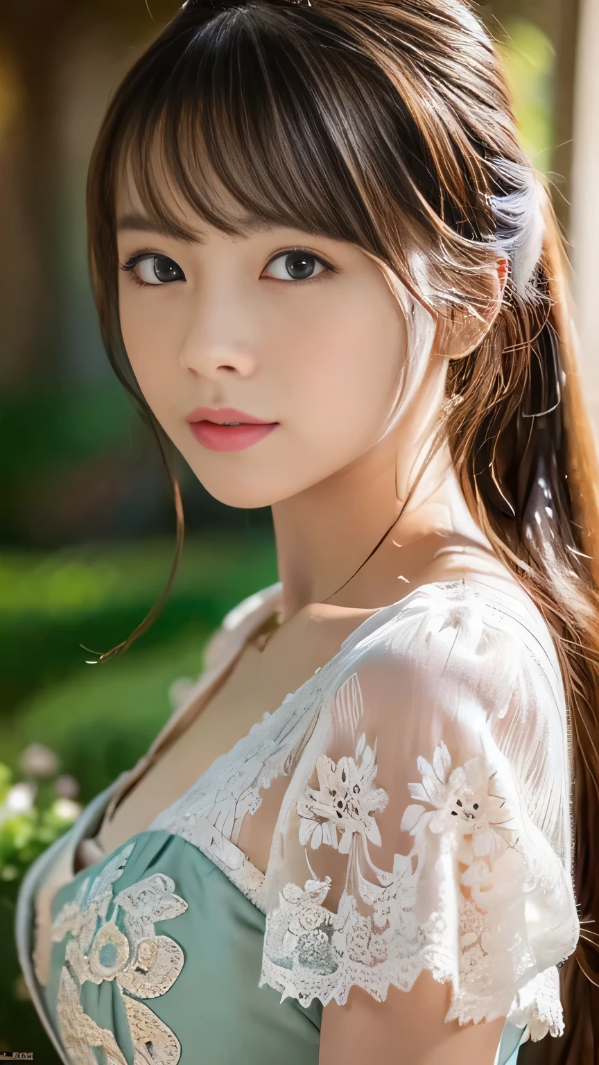 Focus on people。Create and express the best shining composition of the person in a realistic way。((​masterpiece))、(((top-quality)))、((ultra-detailliert))、(A hyper-realistic)、(highly detailed CGillustration)、(extremely delicate and beautiful)、Girl a masterpiece、top-quality、Realistic skin feeling、Realistic fabric、We will introduce a realist illustration focusing on the center front of girls with realistic and ultra-detailed eyes.。This is the absolute rule, and the following sentence expresses the image quality。 The greatest painter in human history meets an unparalleled beauty、It is the greatest masterpiece in the history of the Inuiku Ichigo, which depicts the most beautiful figure of a lifetime.。 Create stunning anime artwork that is currently trending on seaStation、Introducing exquisite beauty and seductive aesthetics。