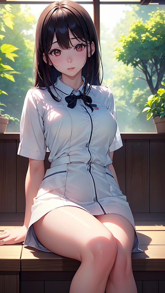 ((Female bank employee))、(masterpiece:1.2, Highest quality),1 girl,Complete limbs,((Super fine))、(Highest quality,masterpiece:1.3,Ultra-high resolution,),(Super detailed,Caustics),(Photorealistic:1.4,RAW shooting,)Ultra-Realistic Capture,Very detailed,High resolution 16K resolution for human skin、 The skin texture is natural、Skin appears even-toned and healthy、 Use natural light and colour,One Woman,Japanese,cute,Black Hair,Mid-length hair,(Depth of written boundary、chromatic aberration、Wide range of lighting、Natural Shading、)、