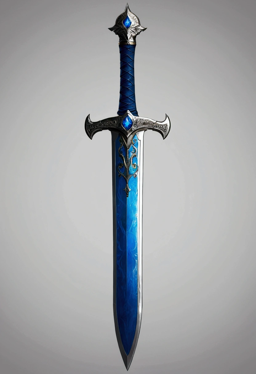 A legendary greatsword with blue details