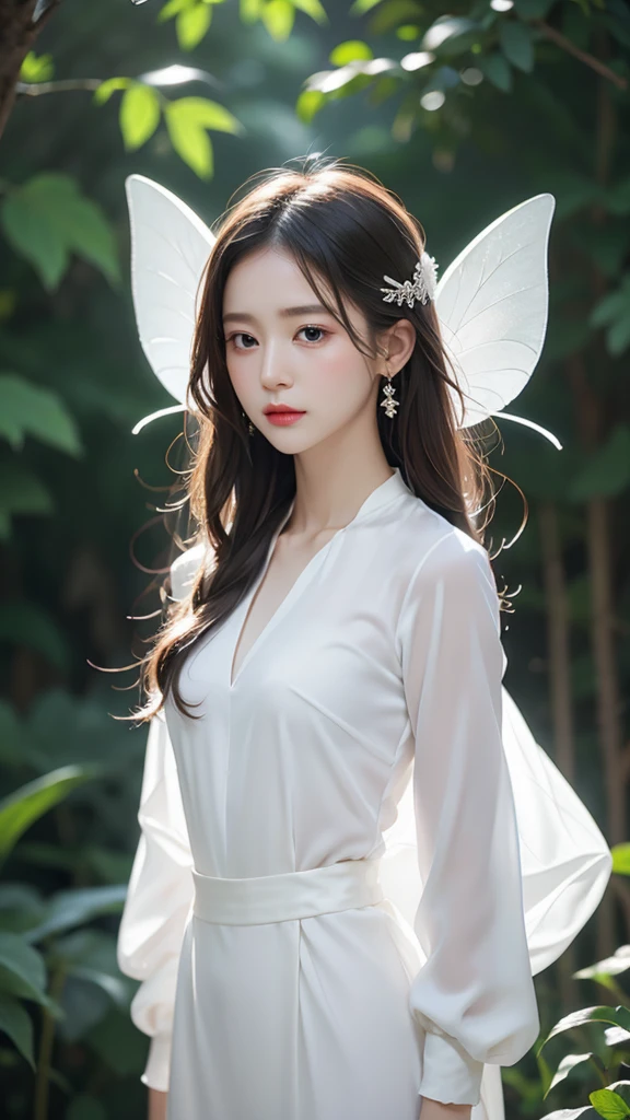 Best Quality, Masterpiece, High Resolution, 1girl, Porcelain Dress, Hair Accessories, Necklace, Jewelry, Pretty Face, On Body, middle breast, looking at viewer, Tyndall Effect, Realistic, Shadow Studio, Rim Lighting, Dual Tone Lighting, (High Detail Skins: 1.2), 8k UHD, dslr, soft light, high quality, volume light, sneak shot, photo, high resolution, 4k, 8k, background blur,