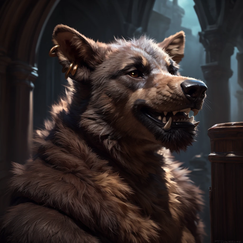 (Masterpiece, Superb Quality, Super Delicate, High Resolution) Werewolf, photo-realistic, octane render, unreal engine, ultra-realistic