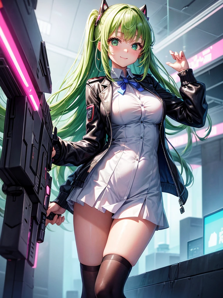middle School girls,smile,美しいgirl,Beautiful girl from another world,Holding a large gun in hand,girl,Cyberpunk uniforms,The best quality to get you horny,Psychic,Wizard,battle,Colorfulな髪色,完璧なgirl,Super cute girl,leather jacket,Cyberpunk Background,Cute uniform,Uniform of the Future,Wearing a cardigan,Long Hair、Sparkling eyes,She has her bangs down,Colorful,Ultra HD,若いgirl,sex,Green Eyes,エッチなgirl,Full body image,Big Breasts,Beautiful Girl's Paradise,Fashion Girl,エッチなgirl,Beautiful Girl Country,High-dimensional beautiful girl,A beautiful girl who transcends everything,Pink Cardigan,So beautiful,Absurd,美しいgirl,