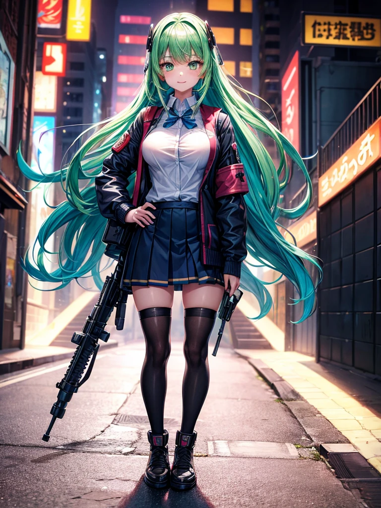 middle School girls,smile,Beautiful girls,Beautiful girl from another world,Gun of the Future,Girl holding a giant bazooka in her hand,The best quality to get you horny,Psychic,Wizard,未来のCute uniformコーデ,battle,Colorfulな髪色,Perfect Girl,Super cute girl,Cyberpunk Background,Cute uniform,Uniform of the Future,Wearing a cardigan,Long Hair、Naughty and cute,Sparkling eyes,She has her bangs down,Colorful,Ultra HD,Young girl,sex,Green Eyes,Naughty Girls,Full body image,Big Breasts,Beautiful Girl's Paradise,Fashion Girl,Naughty Girls,Beautiful Girl Country,High-dimensional beautiful girl,A beautiful girl who transcends everything,So beautiful,Absurd,Beautiful girls,