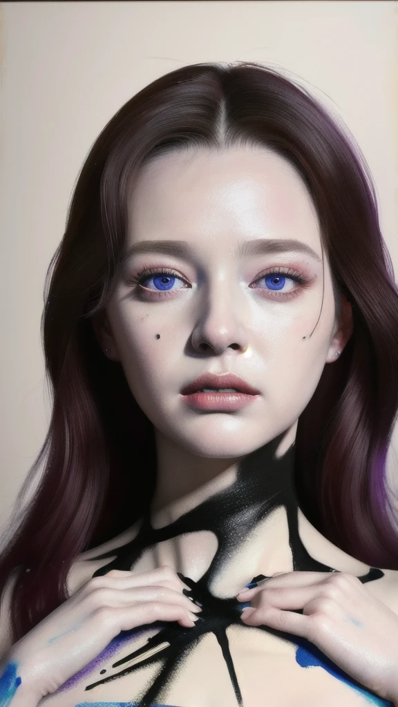 Android Beauty, Powerful paintings inspired by Francis Bacon, Ultra-realistic surrealism, Hyperrealism, fear, art, hyper real painting, Realistic illustration painting, カラフルなHyperrealism, Hyper-realistic digital art