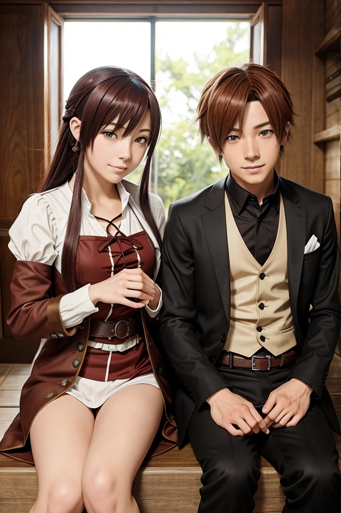 anime boy and girl in mushoku tensei boy age is 14 girl age is 24 or a doggy