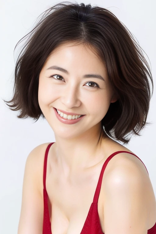 (Highest quality,8K,masterpiece,High resolution!),
Naked Japan models,Large Breasts、Big Ass、E cup breasts、
Amorous,smile、いsmile、
Red tiny bikini,40 years old、((gray plain background))、Natural Makeup、Japanese、Black Hair、Dark Eyes、((gray plain background))、Smiling eyes