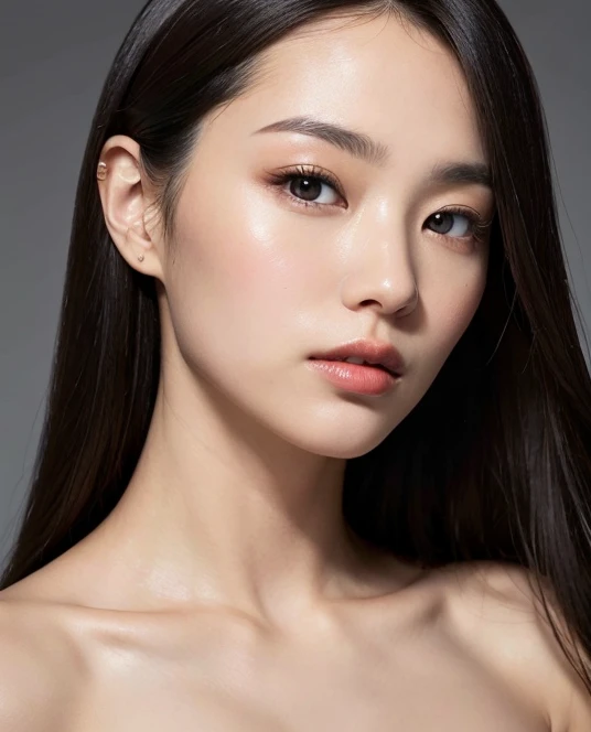 ((surreal、Super detailed image, maybe a photo.,Captures the details of the skin texture of an incredibly beautiful woman..))long straight black hair。