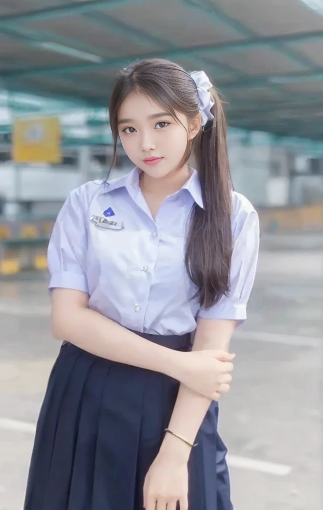 arafed asian woman in a school uniform posing for a picture, girl wearing uniform, jk uniform, anime thai girl, wearing school uniform, wearing a school uniform, dang my linh, ruan cute vtuber, student, young and cute girl, sakimichan, nivanh chanthara, 18 years old, 1 6 years old
