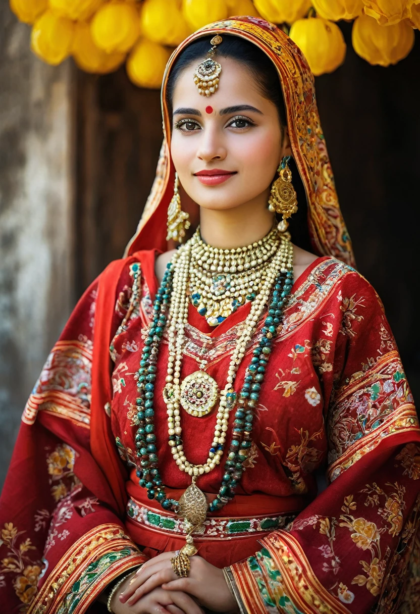 Some people belongs to A.D nations, womens wearing old traditional dress, they looks rich