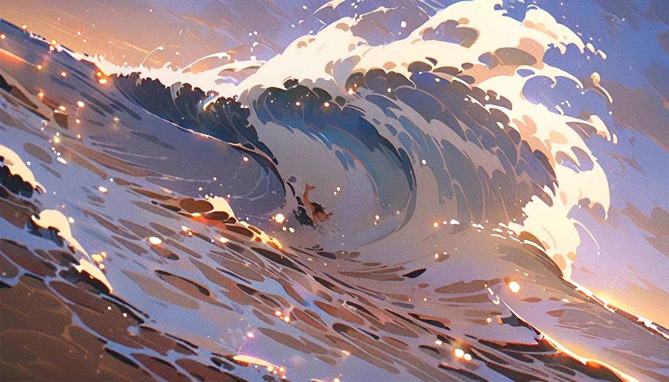 quality\(8k,非常に精細なCGユニットのwallpaper, masterpiece,High resolution,top-quality,top-quality real texture skin,Surreal,Increase the resolution,RAW Photos,最高quality,Very detailed,wallpaper,Cinema Lighting,Ray-tracing,Golden Ratio\), break ,alone,One girl\(cute,cute,Very attractive, chest\(Lively,big,beautiful\),bikini\(Swimwear\),T-Shirts\(very Wet\),hair\(length,Wet,Shiny\),big eyes,Eyes of the Universe,(bikini tan),surfer,surfing\(Standing on a surfboard,Riding the wave\),Wet skin,Dynamic pose\), break ,background\((big wave\(rolling,beautiful,clear,(Motion Blur:0.5)\):1.5),beautiful seaside\(Whitecaps\),Beautiful sea,beautiful coral, beautiful fish,beautiful sky,beautiful sunlight,reflection,Golden Hour,Splash,I see the wind blowing\),(Dynamic Angle:1.3)