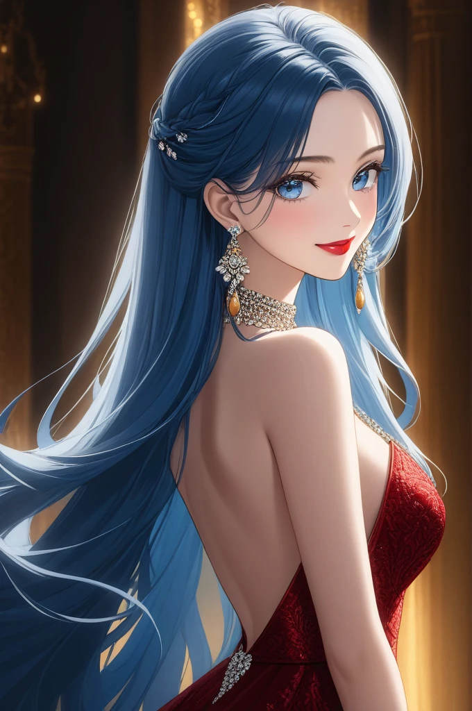 ((Masterpiece)), (Reality: 1.2), (Fantasy), Solo, (Very detailed wallpaper), Photographic reality, Very detailed illustration, (Ultra-complex details), Perfect detail features, Perfect details, (Best lighting), [(White background: 1.5)::5], (Bottle bottom: 0.9), 1 girl, Big breasts, medium shot, Full body, (This is a beautiful, otherworldly character with delicate facial features and exuding a mysterious aura.) She wore a long flowing gown made of shimmering silk that sparkled like starlight. Her hair was long and layered, dyed a soft pale blue, decorated with delicate flowers that seemed to bloom from her hair. Her eyes are deep and enchanting green with a faint glow that hints at magical powers. She wears a sparkling garland of gemstones on her head and holds a staff decorated with mysterious symbols that shines with an ethereal light. 4K Unity, Octane Rendering, Atmospheric 8K Ultra Detail, Amazing, Epic, Vivid, Stunning Art, Dreamy, Best Shadows, (Very Detailed CG Unity 8K wallpaper), Unreal Engine, Amazing Fine Detail and Brush Strokes, Smooth, HD Semi-Realistic Anime CG Concept Art Digital Painting, CG Painting, (Realistic: 1.1)