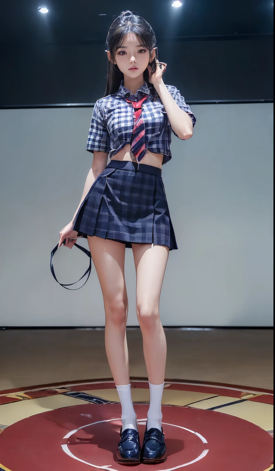 ((masterpiece)),(((最high quality))),(((((Full body shot of a girl taken from the floor:1.7))))),((Photograph the whole body from knee height:1.6)),((((((脚を揃えてStand up straight:1.9)))))),((Thin thighs:1.3)),((Long legs:1.4)),(((Girl standing in a school classroom:1.7))),(((Micro Mini Skirt Student Uniform:1.6))),((スリムなModel body type:1.8)),((Japanese people in summer school uniforms:1.8)),((Wearing a red tie:1.5)),(Wearing a short-sleeved white school shirt:1.3),Her erect nipples are clearly visible under her clothes..,(Navy blue checked micro mini skirt:1.7),(:1.3),bangs,A small smile,((cute女の子)),Slender girl,((Black Loafers:1.2)),(((short white socks up to the ankles,,:1.2))),cute,The thighs below the groin are slim and firm,cute,Black hair ponytail,Thin legs,スリムなModel body type,Very small waist,Small hips,Long thighs,Thin thighs,Thin hands,Long hands,((((The whole body seen from belowを撮影する:1.5)))),(((((k-popのIVEのWONYOUNGにそっくりの女の子:1.9))))),((Keep your whole body facing straight ahead:1.8)),((expensive:1.4)),(Stand with your legs straight and without bending your knees:1.7),((Stand up straight:1.7)),((turn your hips forward:1.7)),The ankles are super thin,beauty,Fine skin,Firm Skin,引き締まったThin legsの肌を細部までリアルに再現,Very detailed, Attention to detail,high quality,Awards,High resolution,(Anatomically correct:1.3),(8k,RAW Photos,最high quality,masterpiece:1.5),(((Photographing a girl'The whole body seen from below))),Height 173cm,((脚を揃えてStand up straight:1.7)),((脚を揃えてStand up straight:1.7)),((脚を揃えてStand up straight:1.5)),((脚を揃えてStand up straight:1.7)),(((Keep your back straight:1.8))),((look forward to:1.2)),9頭身beauty,Model body type,((Inseam is half the height:1.3)),Thin thighs,((k-popのIVEのWONYOUNGにそっくりの女の子:1.5)),Narrow and slim waist
