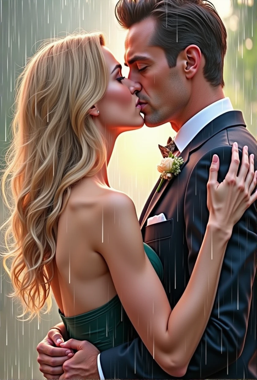 White CEO and his beautiful blonde wife,Kiss in the rain,Idol drama cover