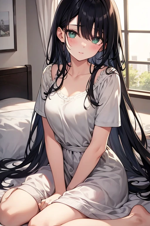 from above,full body shot,Pouty Mouth,Setting diagram,hair over one eye
