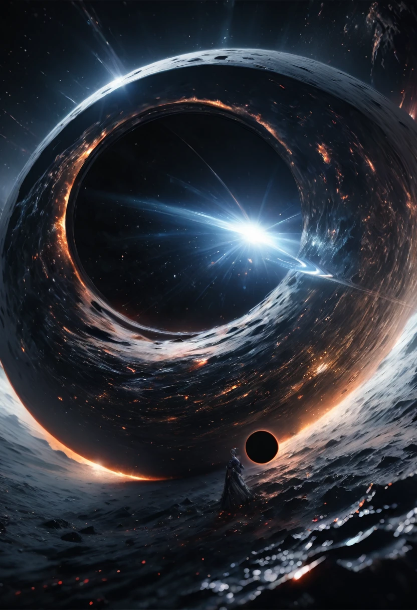 conceptual installation fantasy art, huge spaceship, background galaxy, black-hole, shading effects, gradation magic effects, (ultra detailed, absolutely resolution, best quality:1.3), 2.5D, delicate and dynamic, artistic photography, hyper realistic, graphic CG digital art