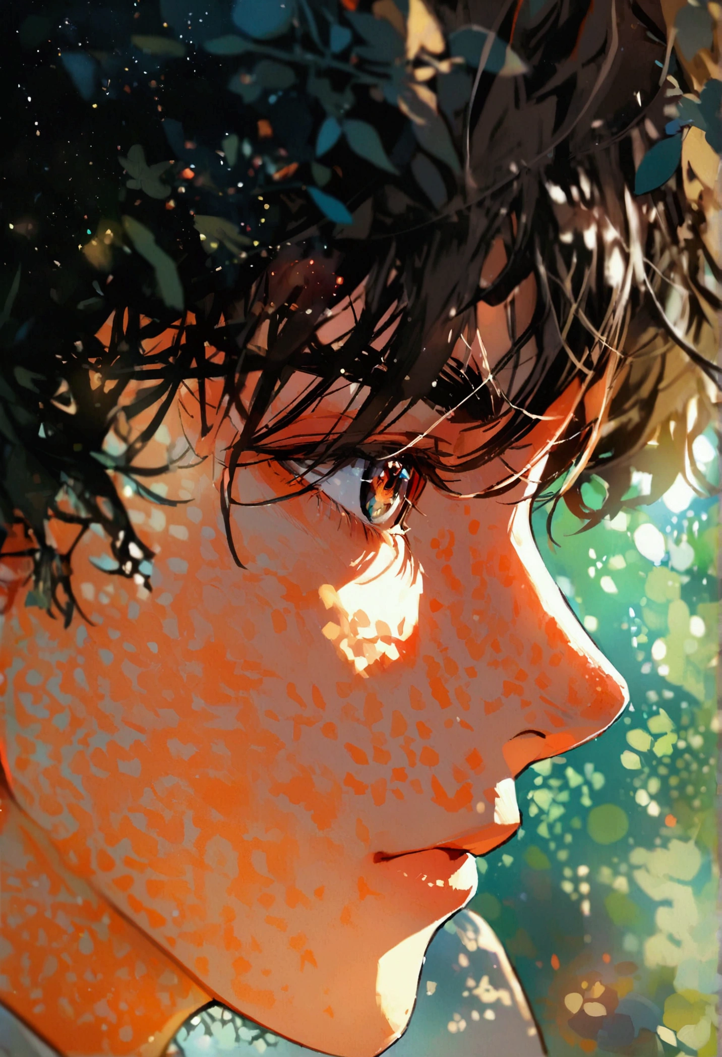 close up of a boy's eye