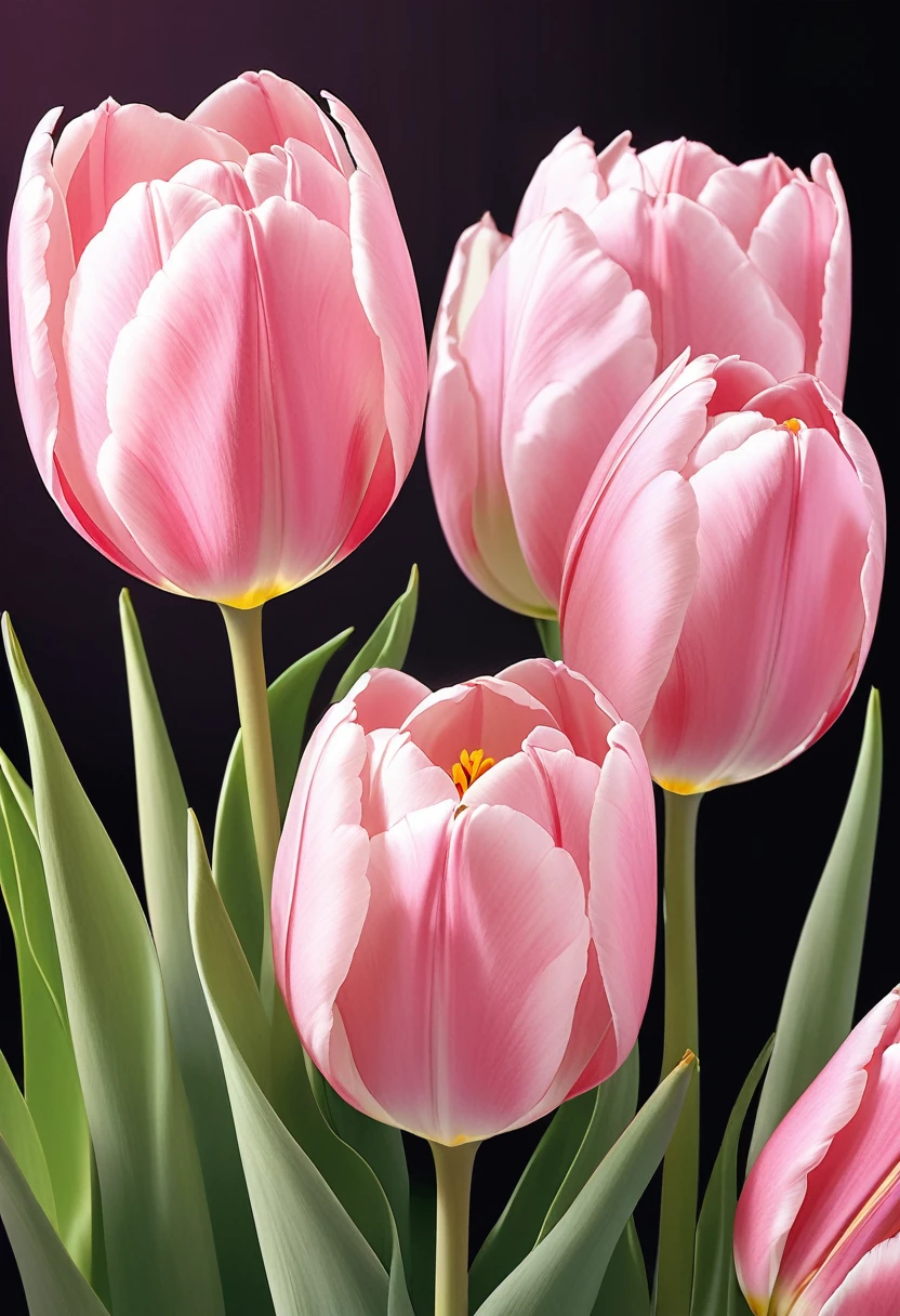 
                            Three light pink tulips close-up vector graphic design. Exquisite close-up, elegant and exquisite composition, ethereal and dreamy.,mitigate,High resolution details,best quality,

                        Master of ultra-detailed animation art and visual effects&#39;s works art station, Conceptual artwork anatomy correctly detailed sharp focus illustration artwork intricate details meticulous digital art