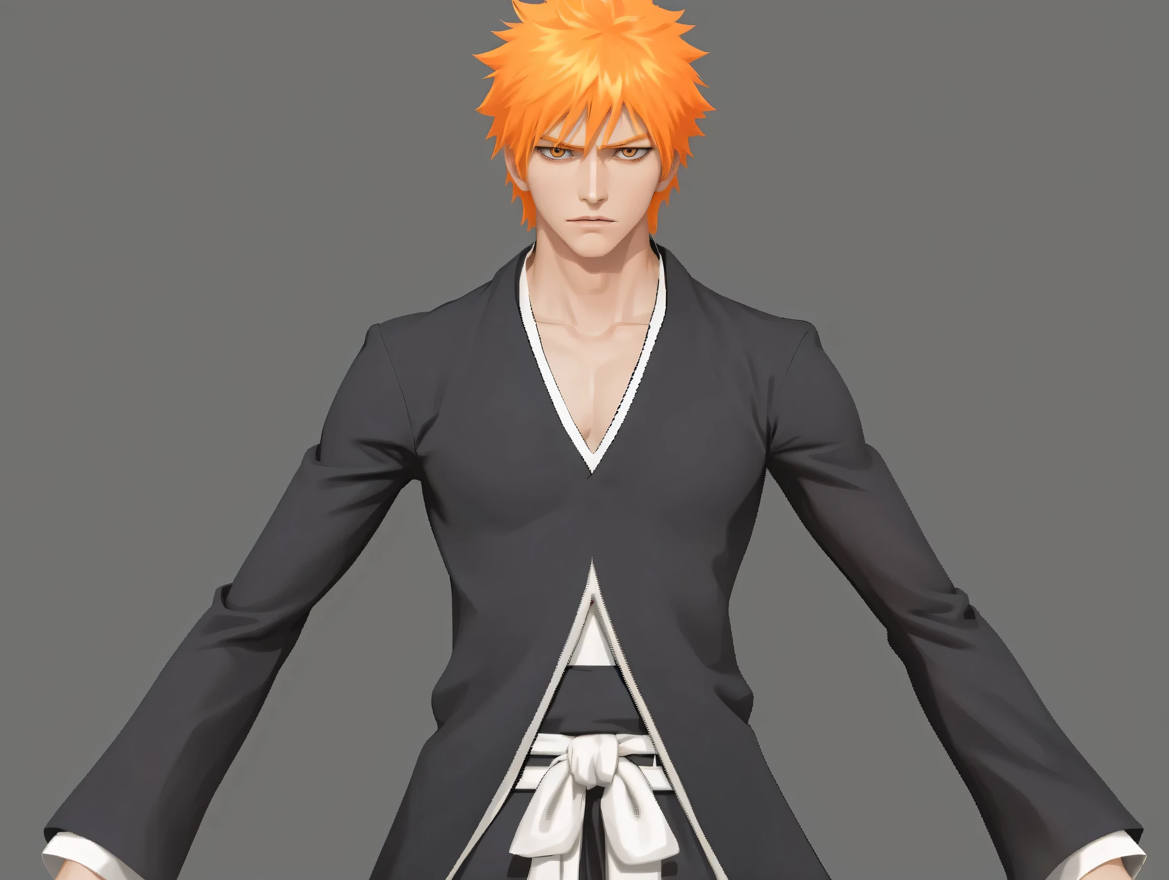 The Amazing Kurosaki Ichigo, and (Black and white dress:1), in the city, masterpiece, The award-winning, professional, Very detailed, High quality anime hand drawn
