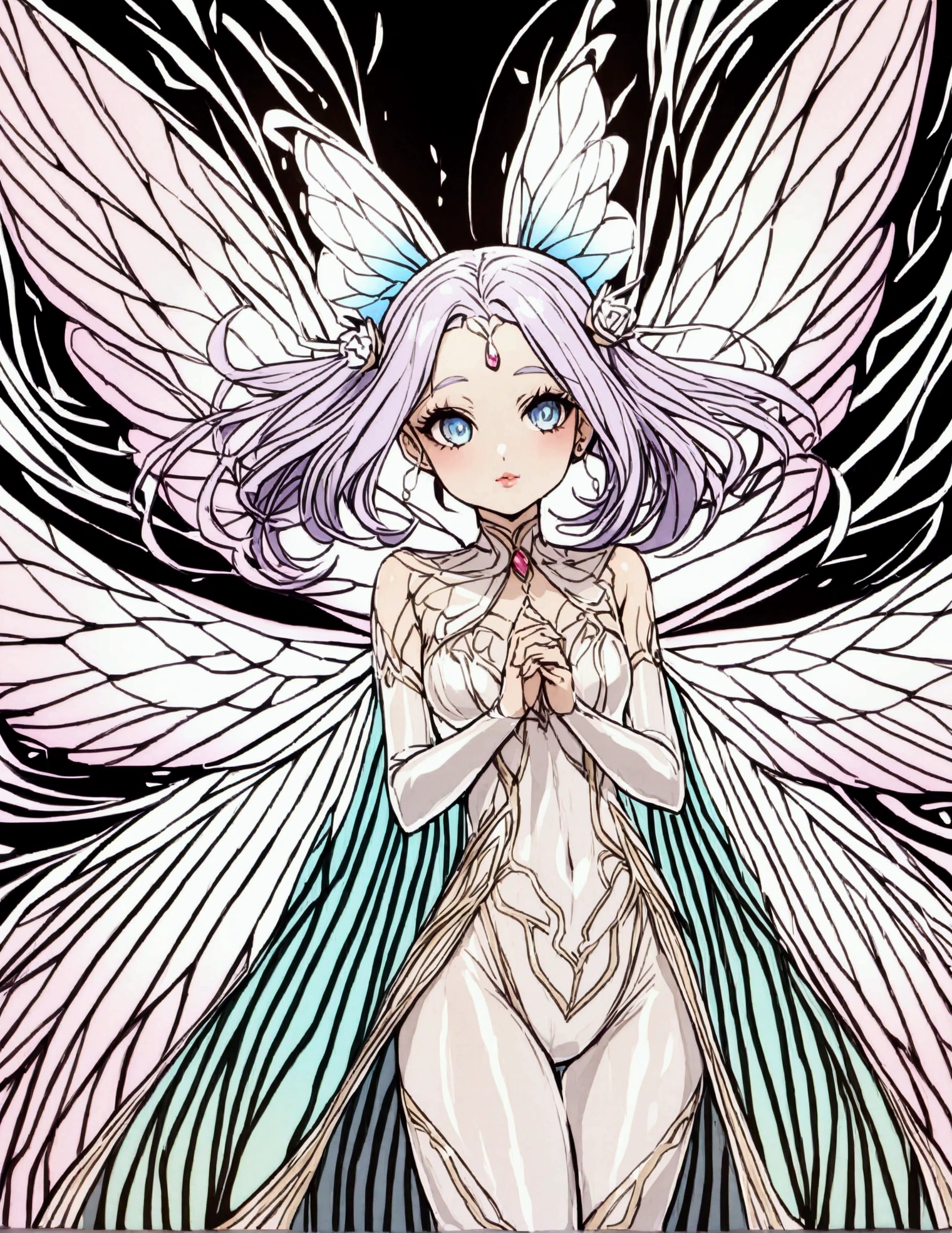 Milfachu
Fluttersby is a stunningly beautiful Poke-her-mom, with a lithe and graceful figure. Her costume consists of a sheer, gossamer-like bodysuit that clings to her curves, adorned with intricate patterns that resemble the veins of butterfly wings. The suit is predominantly shades of vibrant blue, purple, and pink, with hints of iridescent shimmer that catch the light.
Her arms and legs are adorned with delicate, translucent wing appendages that flutter and flutter with mesmerizing movements. These wings are large and expressive, ranging in size from her fingertips to her ankles, allowing Fluttersby to take flight with ease.
Fluttersby's face is framed by short, curled hair in a soft lavender hue, accentuating her delicate features. Her eyes are large and doe-like, with long lashes that flutter coyly. A small, button nose and full, glossy lips complete her alluring appearance.
As Fluttersby moves, the light plays across her costume, creating the illusion of her wings shimmering and shimmering. Her every motion is graceful and captivating, drawing the eye to her sensual curves and the gentle undulation of her wings.