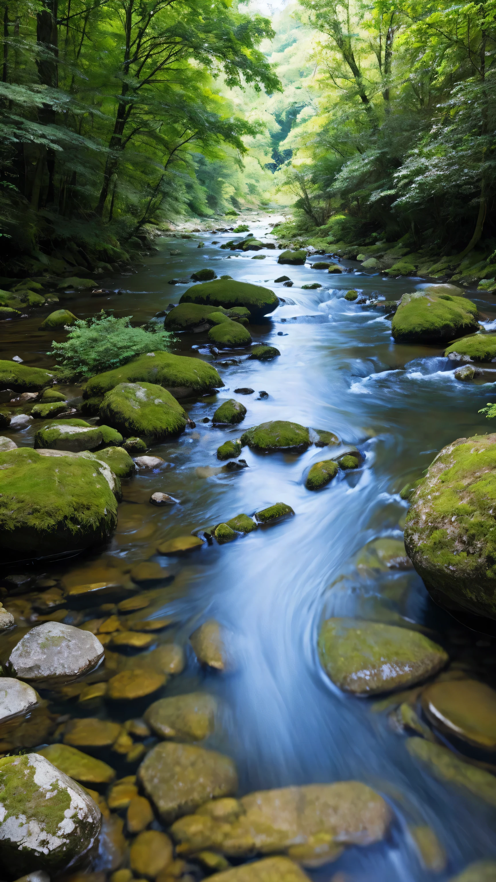 Flowing River、Small river、in the forest