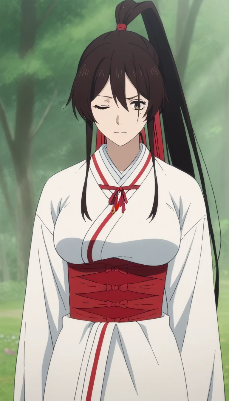 score_9, score_8_superior, score_7_superior, sauce_anime, ambient light, sunlight  , (1 tall girl ),  
Sagiri Yamada Asaemon, Sagiriyamada Asaemon, Long Hair, Black Hair, ponytail, high ponytail, Brown eyes, wince,
show off breast white kimono, undress clothes,  In the same way,    ((missionary position:1.5)), lesbian, lake,                                                                        
rape, nsfw ,  shackles , , wet body, (steam), detailed navel, yuri,
in beautiful lake, ~ side, blush,  love juice,お漏らし,
alone, Dutch Angle, View your viewers, Cowboy Shot, detailed sex, nipples , open mouth ,  erectile nipples,  cameltoe , [large breast],