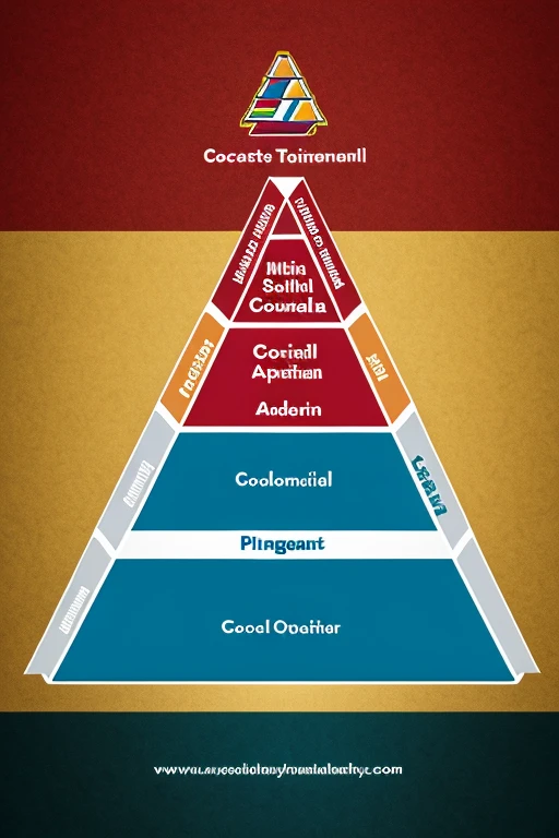 creates an image of a pyramid of the social organization of the redskins