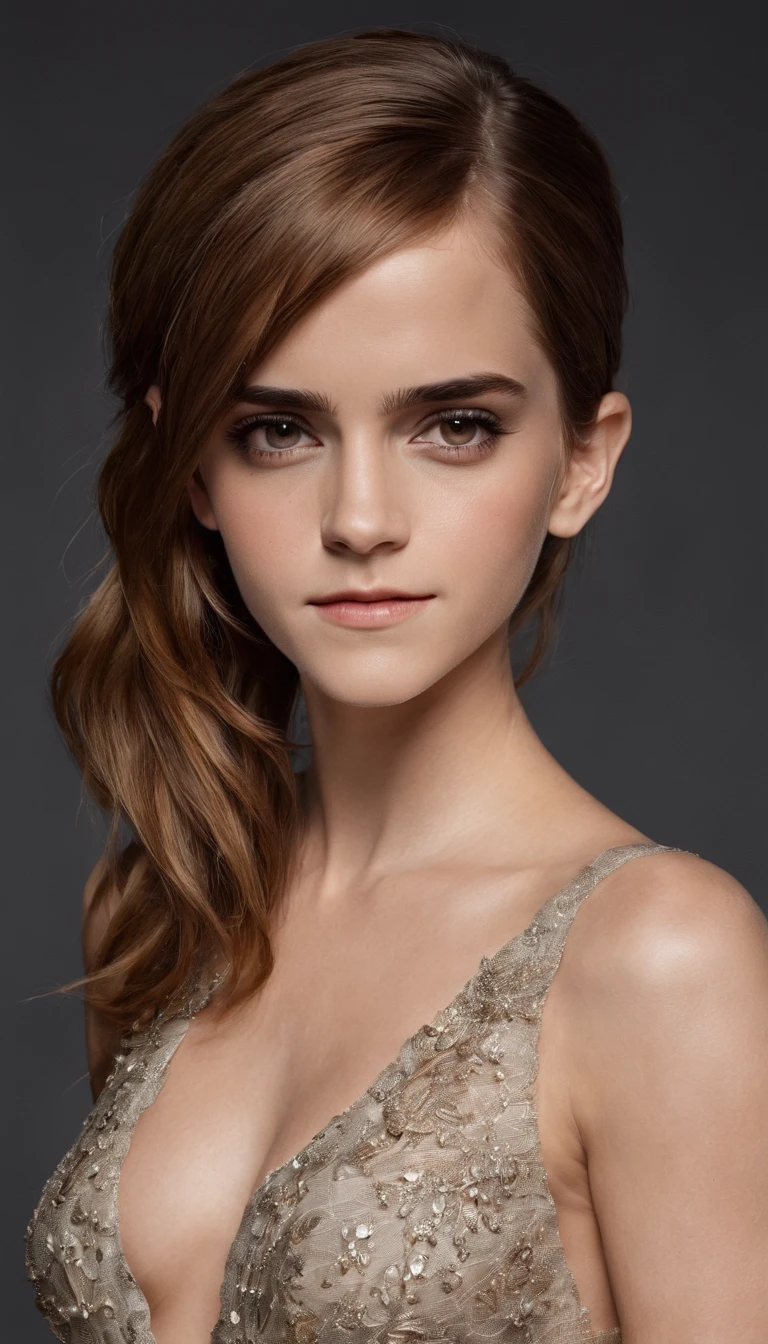 ((Emma Watson))
Long Straight Hair:1.7, Big Breasts:1.6, naked model, sexy body, smile, soft, in cave
