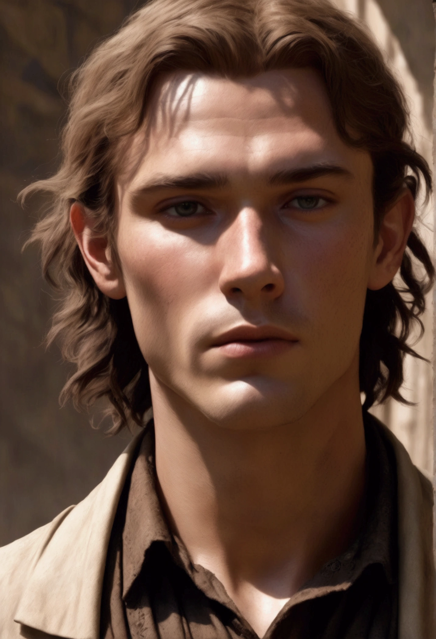 Pate is a novice of the Citadel, he is pale, soft, and pasty-faced and is of average height, plain looking, skin marks and freckles in his face, he is not very intelligent. He dresses in a cheap dirty brown long shirt that reaches his feet