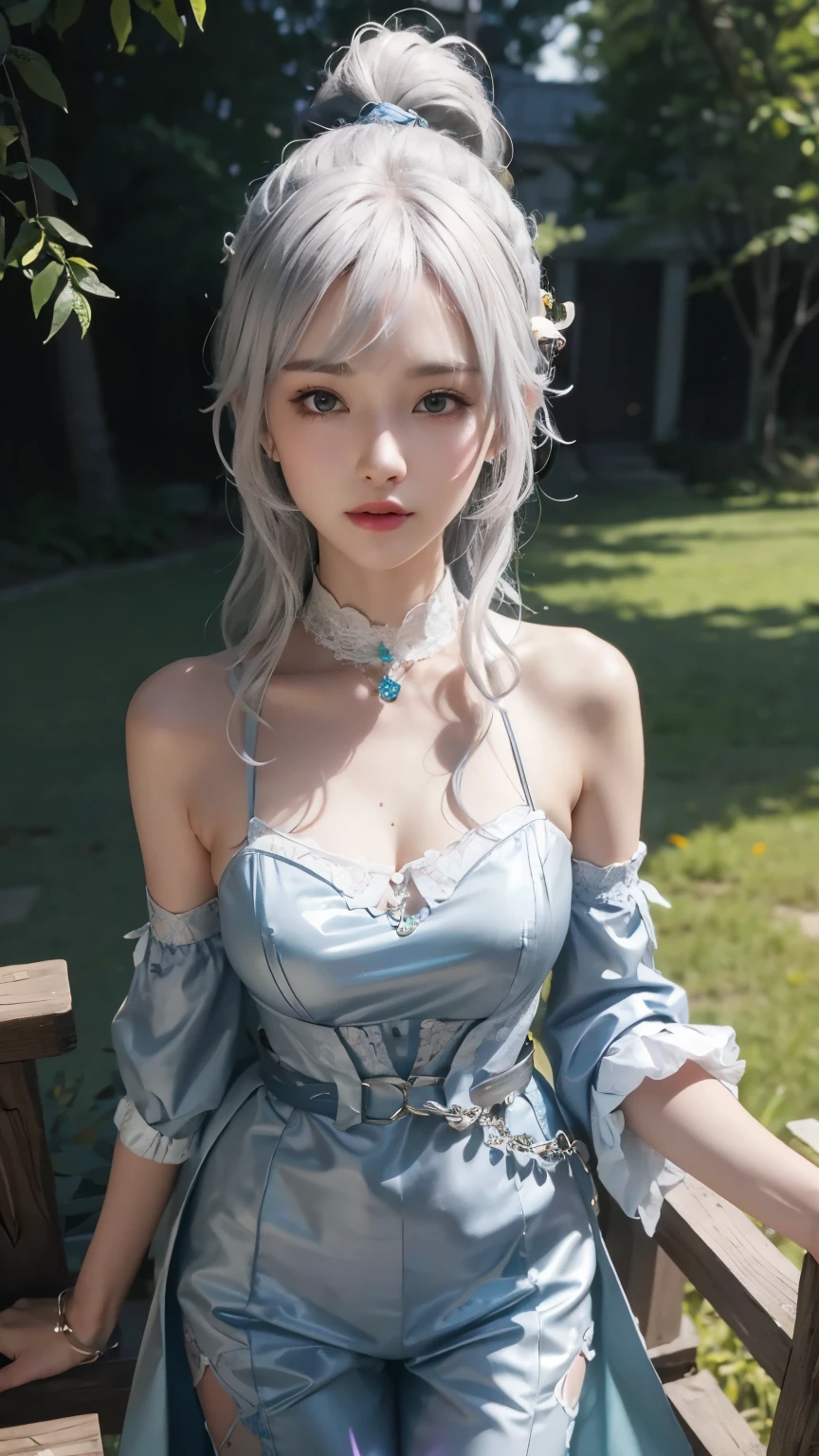 (((colorful hair, [gray hair]))), Surreal 8k CG, picture-perfect face, flawless perfection, Clean, masterpiece, professional work, famous work, light, flower of movies, It&#39;s a perfect face,(young:1.2),((20 years old)), nice face, pretty eyes, (((perfect female body, Willow Waist))), young princess, royal, saint, welcome, saint, (Daejeon), fantastic, like a dream, it&#39;s not real, science fiction, (banal:1.2), beautiful clothes, race, race edges, race-trimmed tights, NSFW,, ridiculously long hair, very long hair, (the rich:1.4), choker necklace, ear pacifier ring, bangle, bracelet, View viewer,(virgin:1), (There are up to 5 fingers on the hand.), (red lip)，GeneSeabreeze，