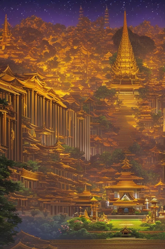 Shrines and temples、Atmospheric、Scenic、cyber-、Unreal、high quality、