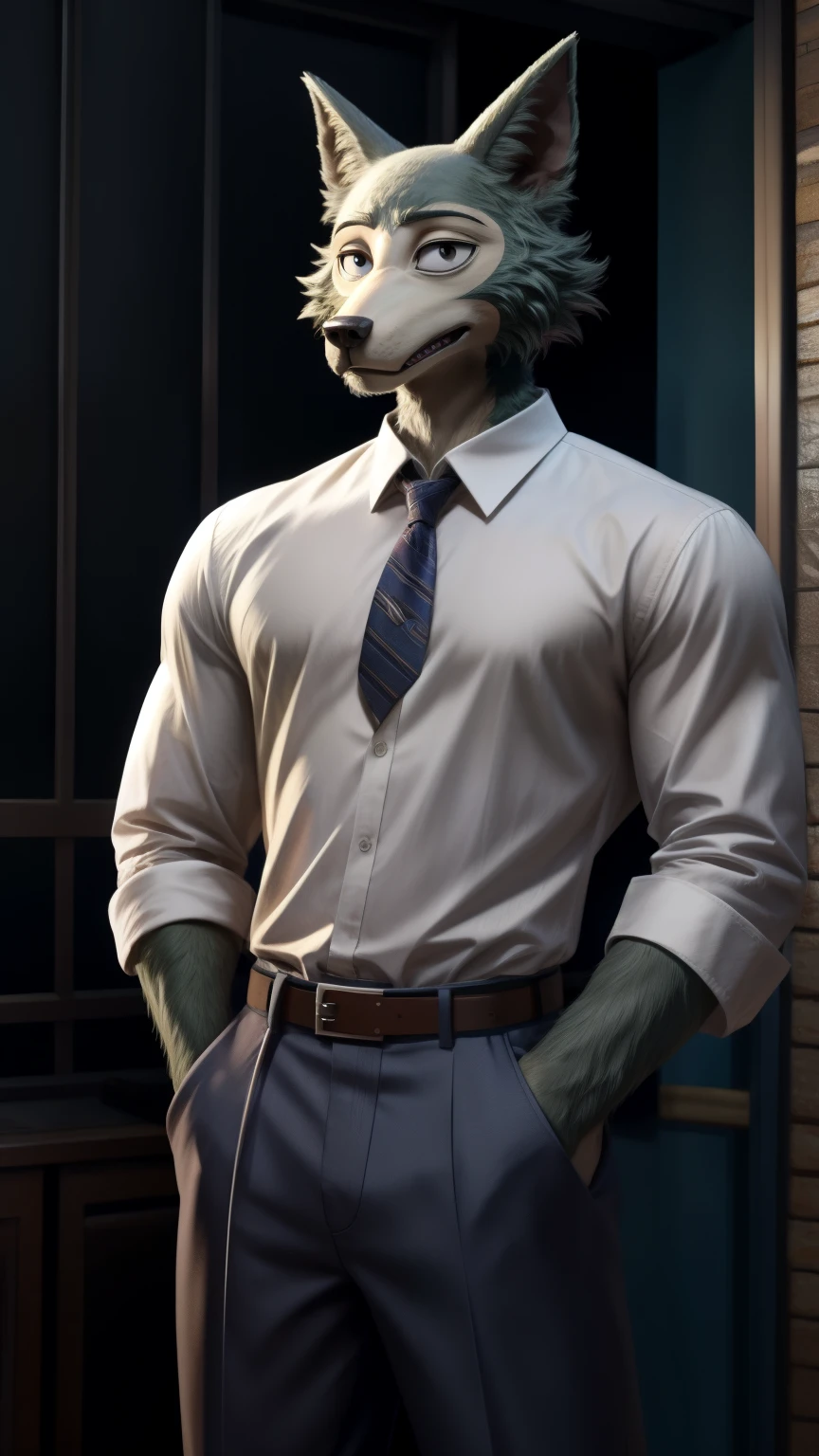 Louis, (From the Netflix anime Beastars) muscular 