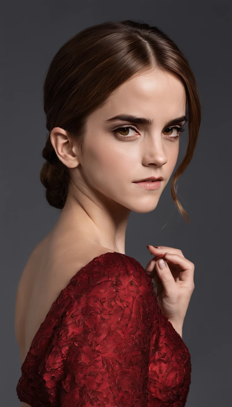 ((Emma Watson)), Long Straight Hair, sexy slit Dress, (Red Carpet)