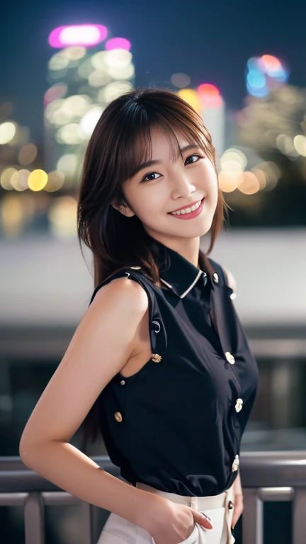 (1 girl, (The buttons on the front of her blouse are undone.:1.2), Beautiful Japanese actresses,
(RAW Photos, highest quality), (Realistic, Photorealistic:1.4), masterpiece,
Very delicate and beautiful, Very detailed, 2k wallpaper, wonderful,
finely, Very detailed CG Unity 8k 壁紙, Very detailed, High resolution,
Soft Light, Beautiful detailed girl, Very detailed目と顔, Beautiful and detailed nose, Beautiful and detailed, Cinema Lighting,
BREAK
(Snowy night cityscape as background 1.3), City lights,
Perfect Anatomy, Slender body, smile, Face the front completely, Looking at the camera)