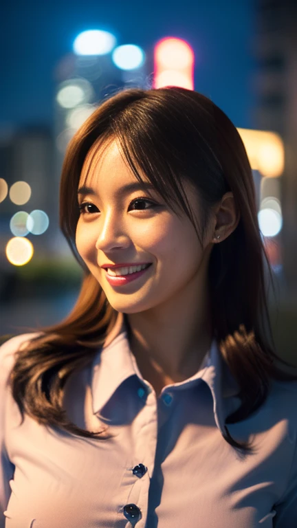 (1 girl, (The buttons on the front of her blouse are undone.:1.2), Beautiful Japanese actresses,
(RAW Photos, highest quality), (Realistic, Photorealistic:1.4), masterpiece, 

Very delicate and beautiful, Very detailed, 2k wallpaper, wonderful, 
finely, Very detailed CG Unity 8k 壁紙, Very detailed, High resolution, 
Soft Light, Beautiful detailed girl, Very detailed目と顔, Beautiful and detailed nose, Beautiful and detailed, Cinema Lighting, 

BREAK

(Snowy night cityscape as background 1.3), City lights, 
Perfect ???????, Slender body, huge breasts smile, Face the front completely, Looking at the camera, SFW)