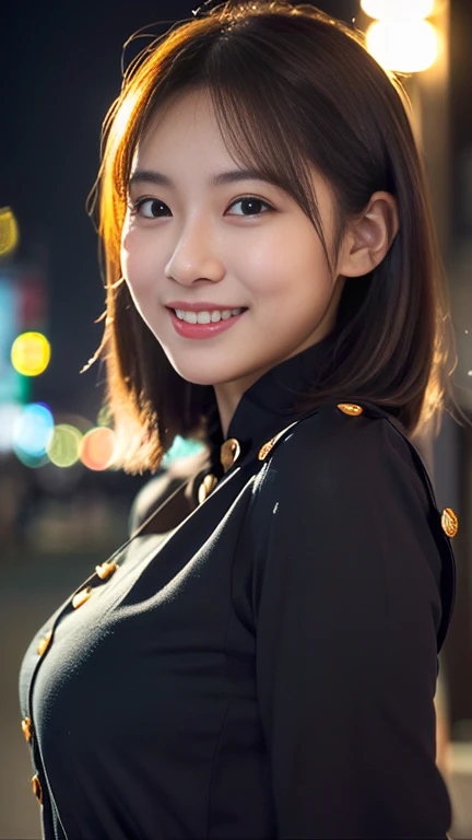 (1 girl, (The buttons on the front of her blouse are undone.:1.2), Beautiful Japanese actresses,
(RAW Photos, highest quality), (Realistic, Photorealistic:1.4), masterpiece, 

Very delicate and beautiful, Very detailed, 2k wallpaper, wonderful, 
finely, Very detailed CG Unity 8k 壁紙, Very detailed, High resolution, 
Soft Light, Beautiful detailed girl, Very detailed目と顔, Beautiful and detailed nose, Beautiful and detailed, Cinema Lighting, 

BREAK

(Snowy night Tokyo 1.4), City lights, 
Perfect Anatomy, Slender body, Medium breasts, kind smile, zoom-in face to waist, candid shot, medium shot or cowboy shot, bokeh, SFW)