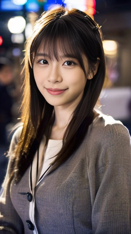 (1 girl, (The buttons on the front of her blouse are undone.:1.2), Beautiful Japanese actresses,
(RAW Photos, highest quality), (Realistic, Photorealistic:1.4), masterpiece, 

Very delicate and beautiful, Very detailed, 2k wallpaper, wonderful, 
finely, Very detailed CG Unity 8k 壁紙, Very detailed, High resolution, 
Soft Light, Beautiful detailed girl, Very detailed目と顔, Beautiful and detailed nose, Beautiful and detailed, Cinema Lighting, 

BREAK

(Snowy night Tokyo 1.4), City lights, 
Perfect Anatomy, Slender body, Medium breasts, kind smile, zoom-in face to waist, candid shot, medium shot or cowboy shot, bokeh, SFW)